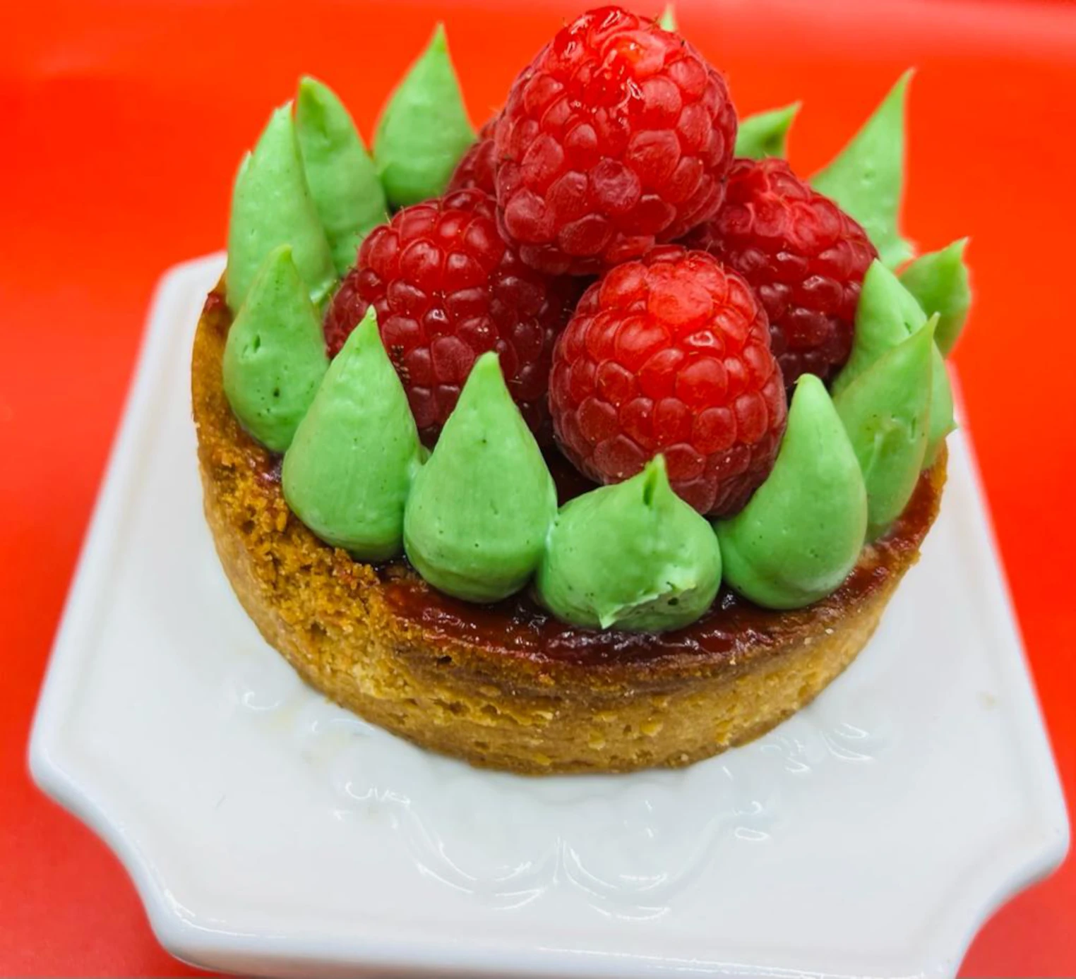 Tarte Himbeeren Wasabi Cremig